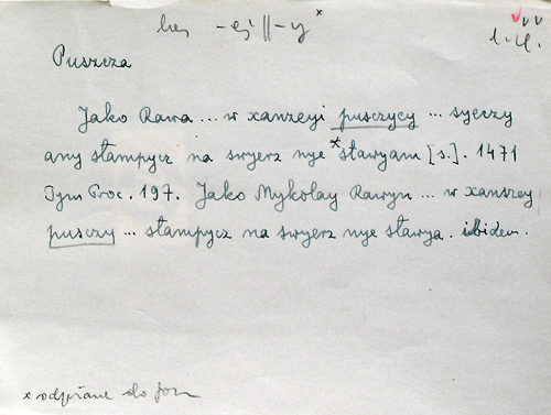 ręka S. Urbanczyka